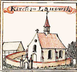 Kirch zu Laugwitz - Koci, widok oglny